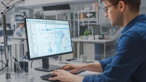 Engineer reviewing CAD in a U.S. lab—R&D expensing 2025 under OBBBA